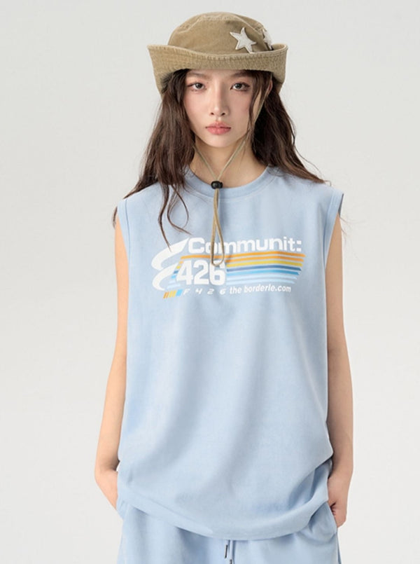 Imitation Suede Vest Short Sleeve Suit Set-Up