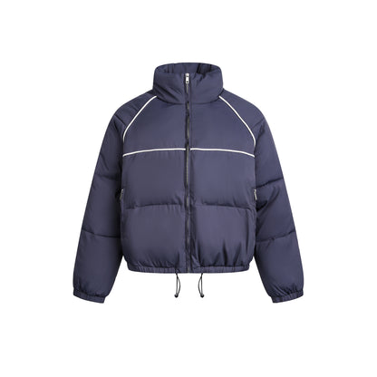 Color-Block Striped Cotton Jacket