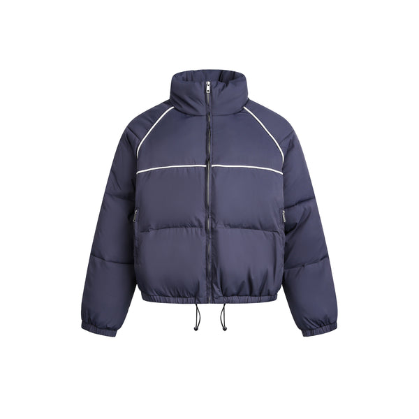 Color-Block Striped Cotton Jacket