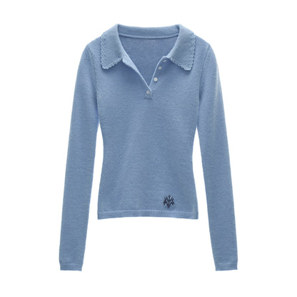 Vintage Crochet V-Neck Top Set-Up