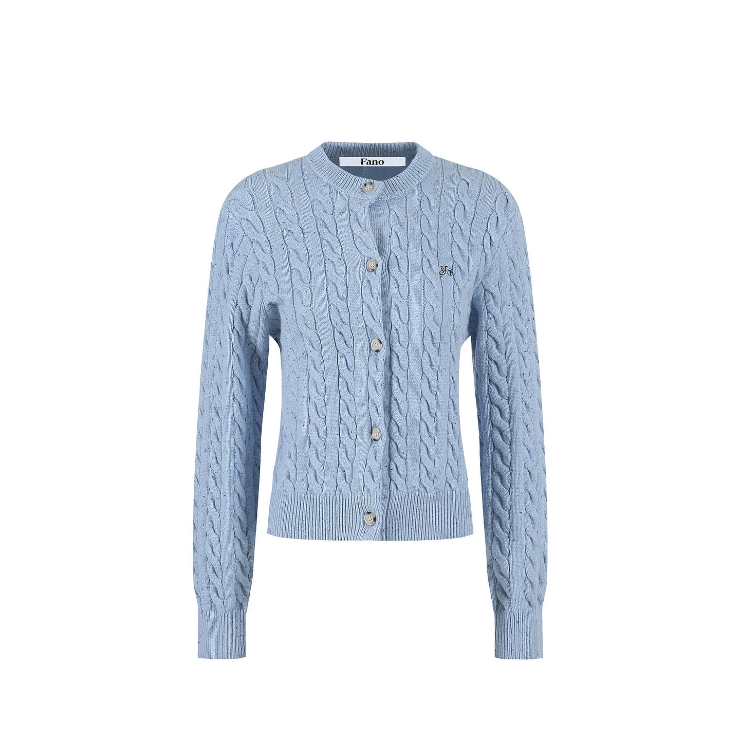 Speckled Cable Knit Cardigan