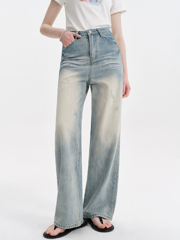 Distressed Washed Light Jeans Pants