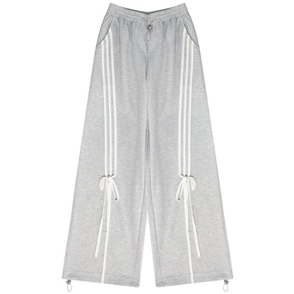 DRAPE TIE STRAIGHT LEG SWEATPANTS