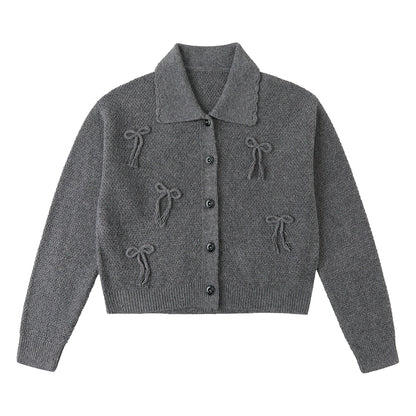 Bow Knit Cardigan Jacket