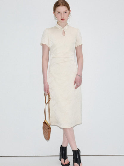 Chinese Elegant Temperament Jacquard Dress