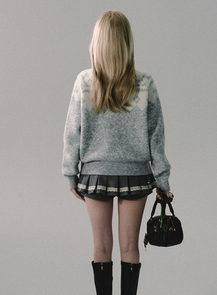 Wool crew neck sweater