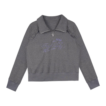 Loose Casual Waffle Long-Sleeve Top