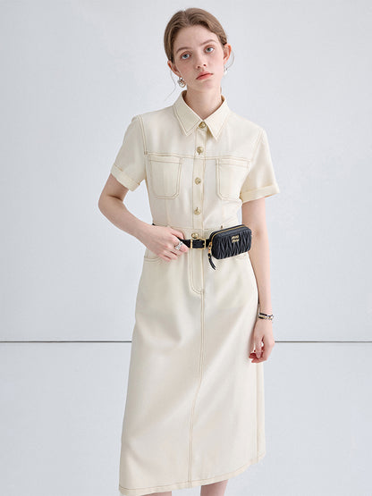 Temperament High-end Short Sleeve Long Dress