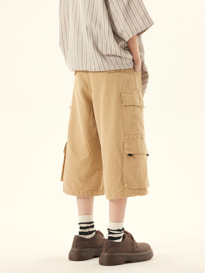 Vintage Khaki Cargo Casual Pants