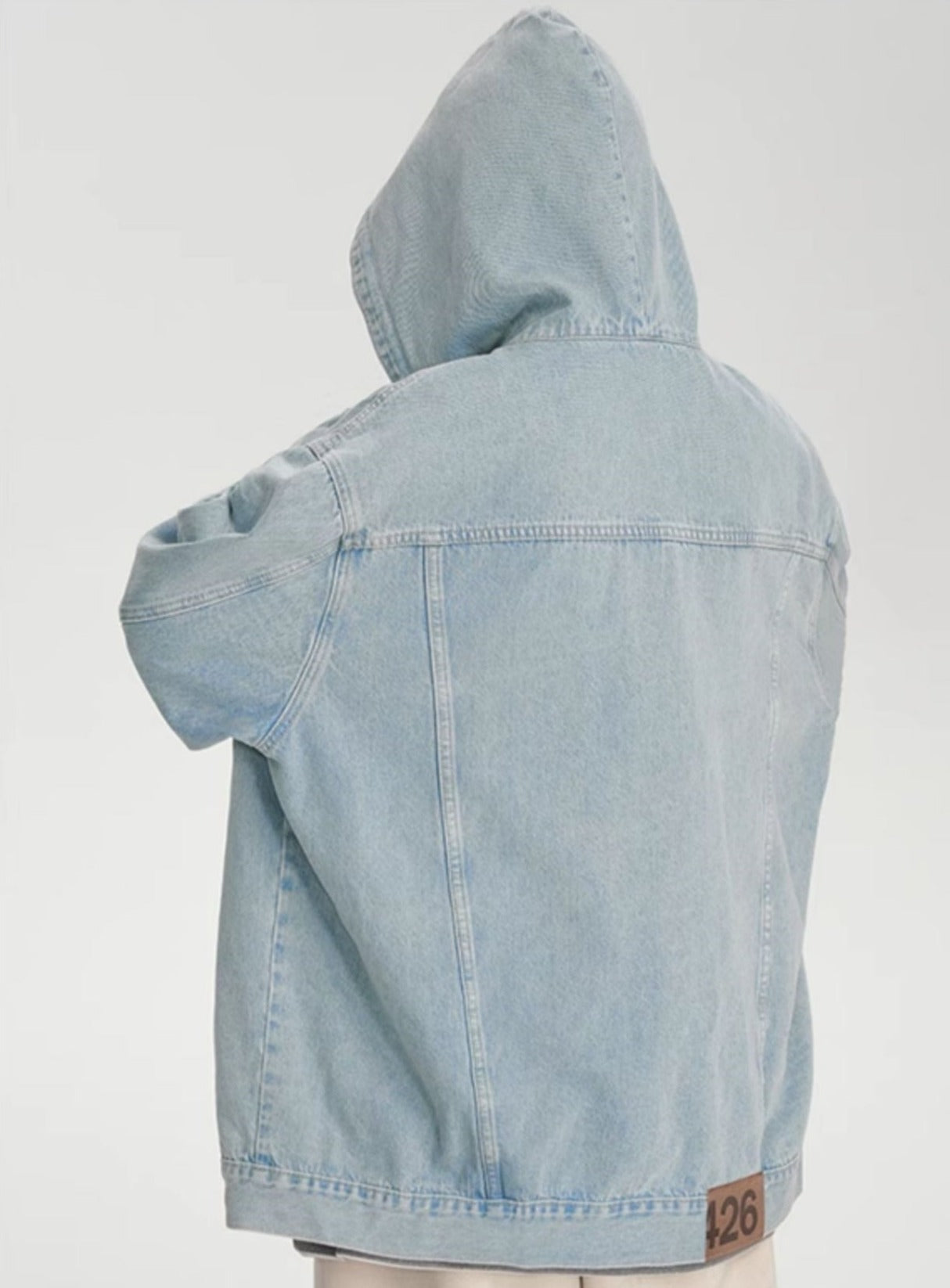 Kapuzenjacke aus gewaschenem Retro-Denim