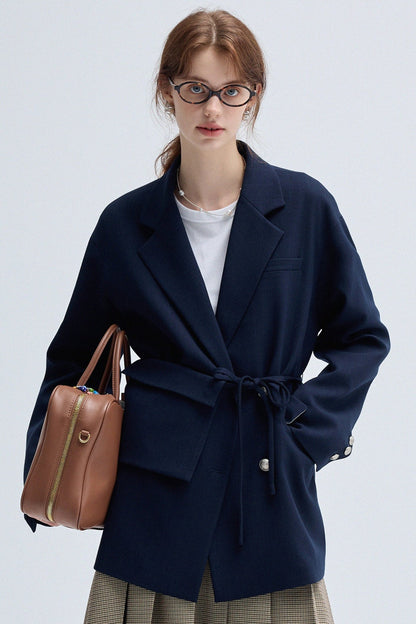 Loose Fit Waist Bag Suit Jacket