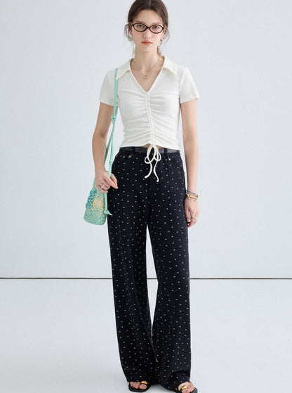 Polka Dot High Waist Pants