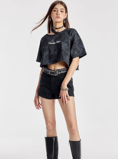 American Hottie Cutout Crop Top