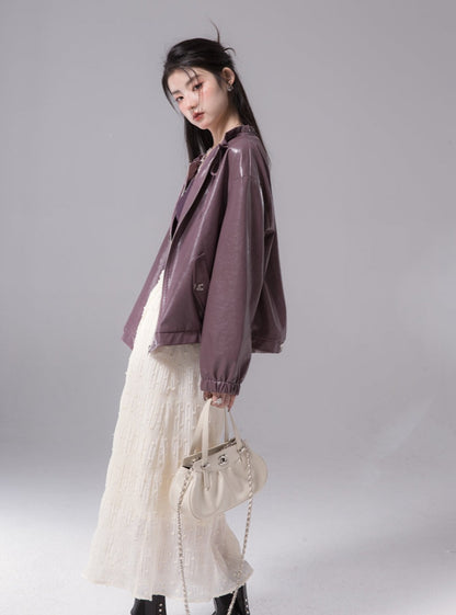 Ambience drawstring leather jacket