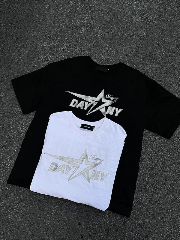 American Retro Embroidery Short Sleeve Top