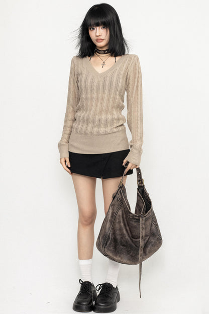 College Style V-neck Shirt