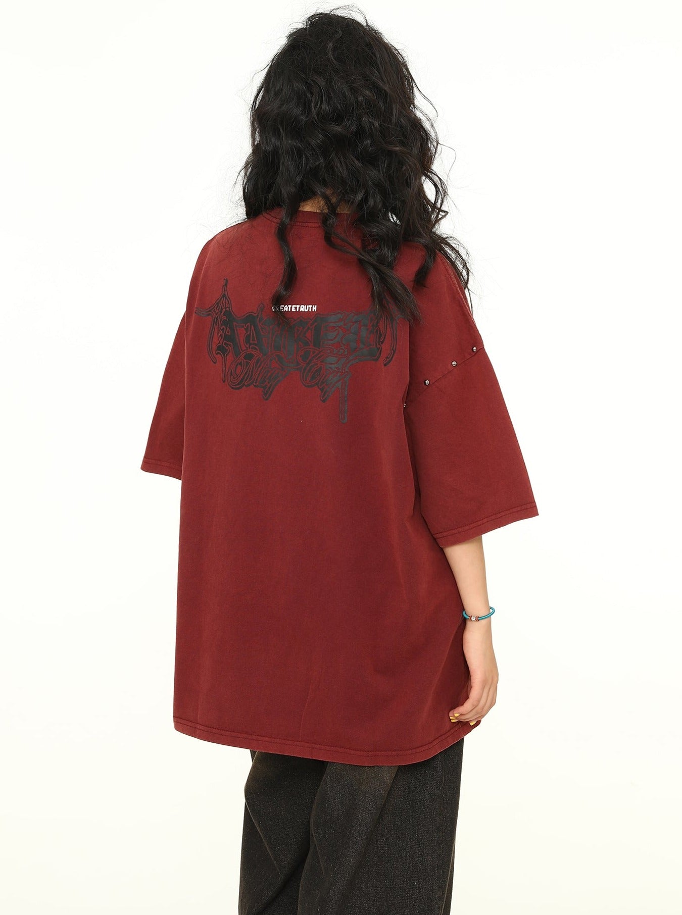 Loose Oversize Vintage Burgundy Top