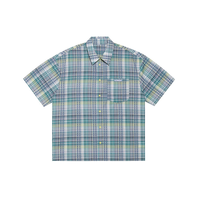 Embroidered Checked Summer Shirt