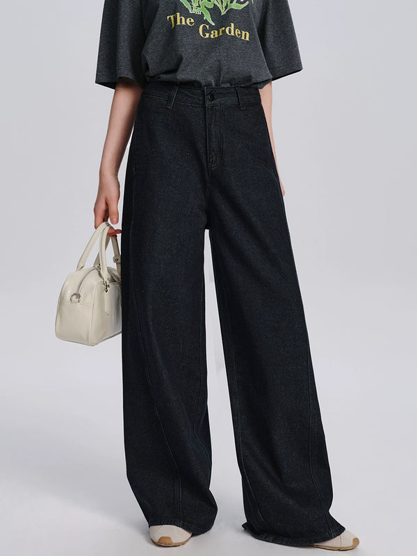 Blue Jeans Wide-Leg Pants