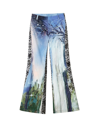 Leopard Waterfall Pants