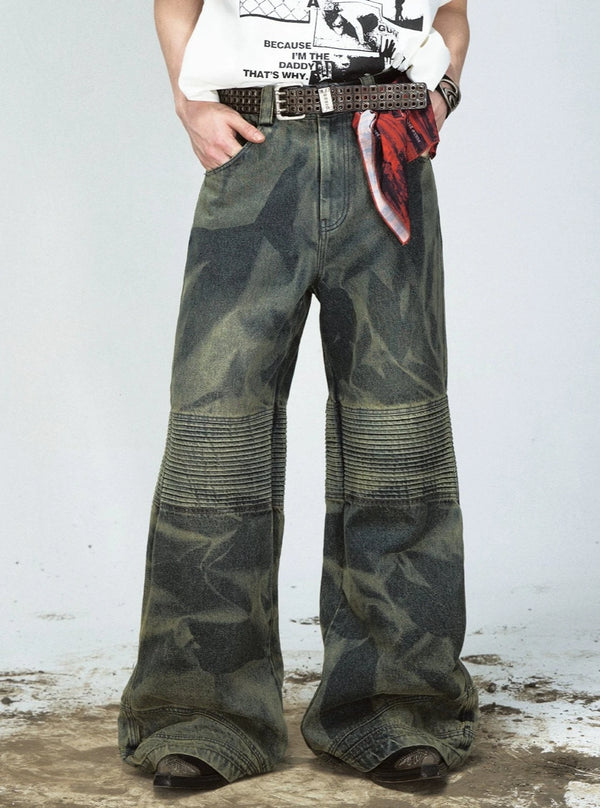Camouflage Wide-Leg Cargo Pants