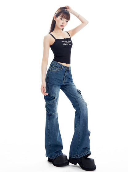 American Washed Flare Jeans