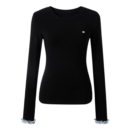 Simple Slimming Long-Sleeved T-Shirt