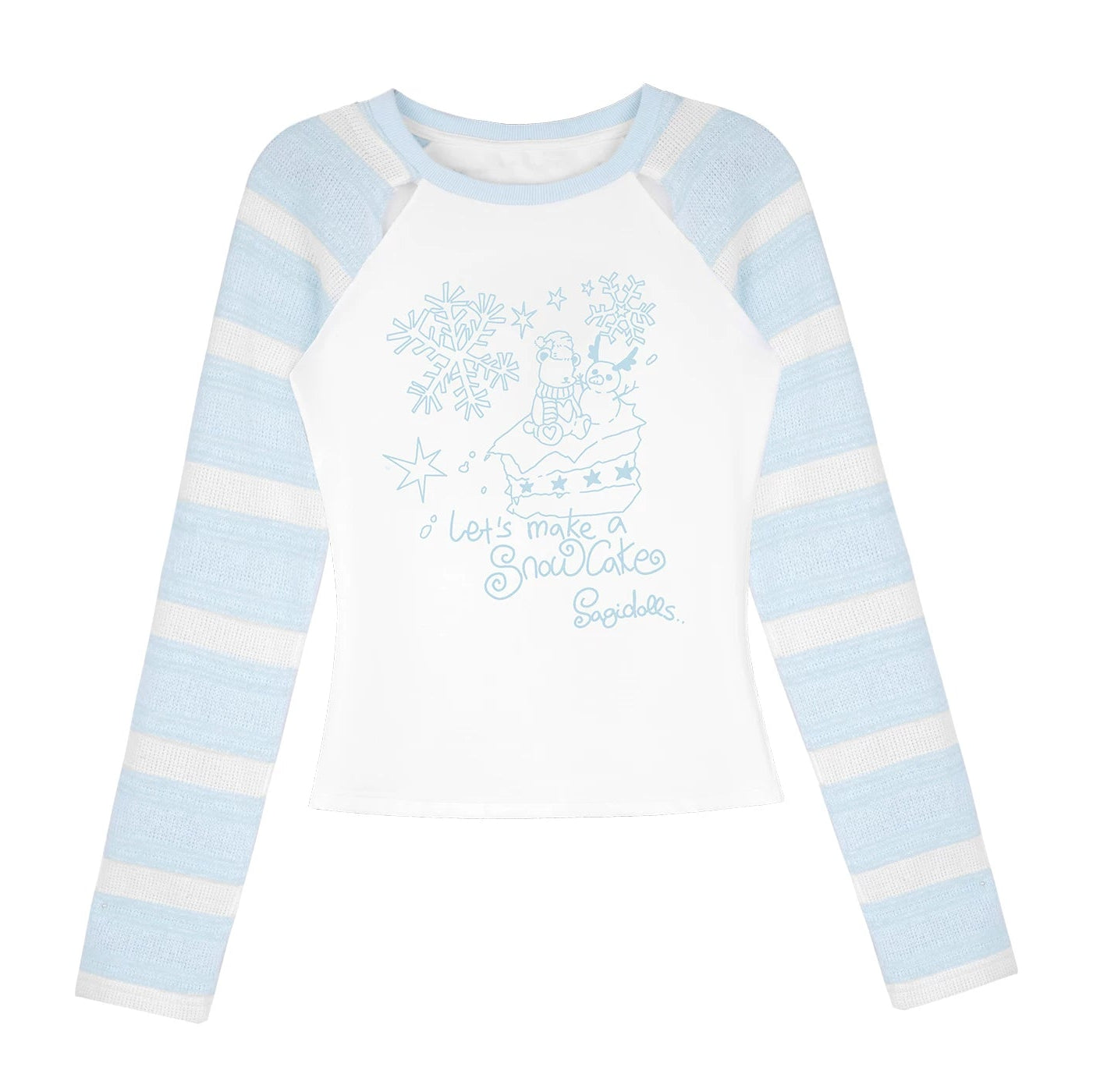 Energetic Striped Raglan Sleeve T-Shirt