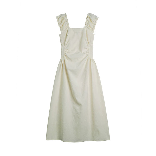 Temperament Puff Sleeve Long Dress