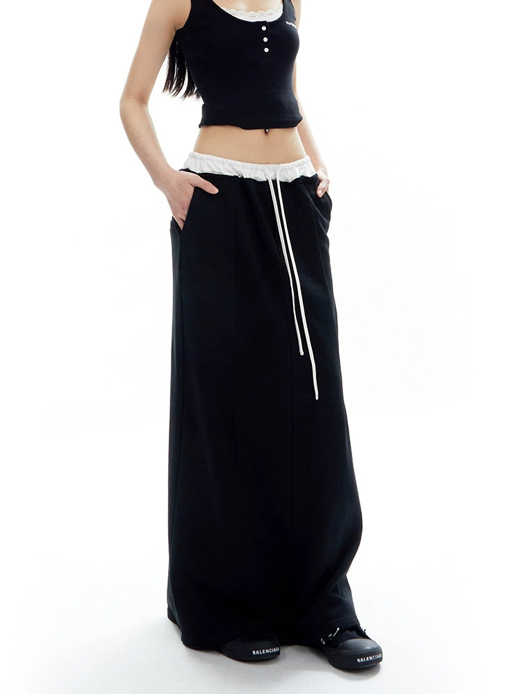 Retro Design Midi Straight Skirt
