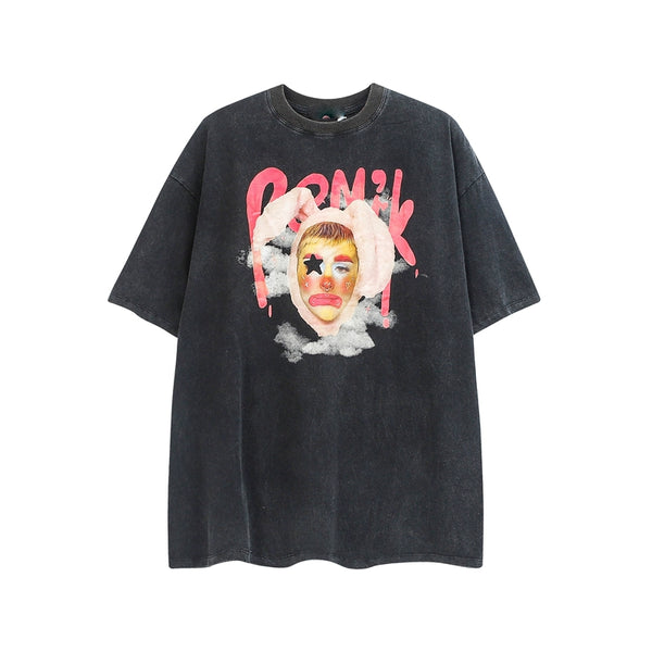 Clown Print Short Sleeve T-Shirt