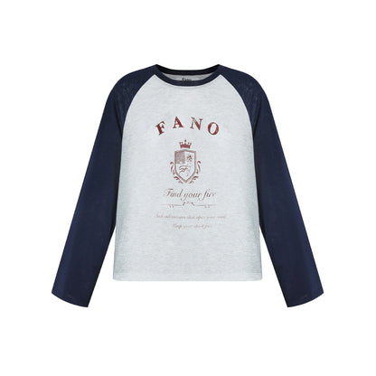 Niche Badge Raglan Sleeve Printed T-Shirt