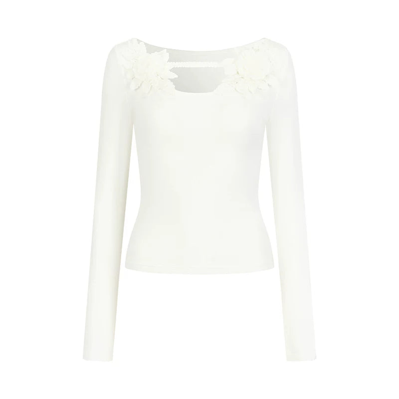 Elegant Floral Ribbon Blouse