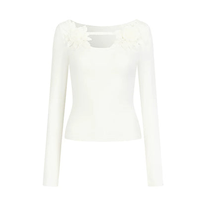 Elegant Floral Ribbon Blouse