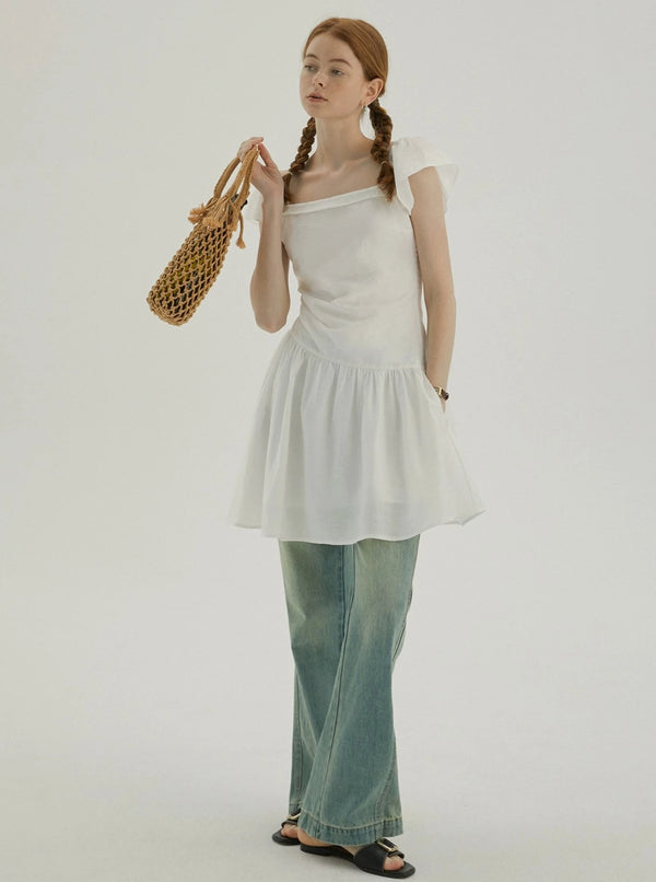 Linen Recycled Pleated Dress