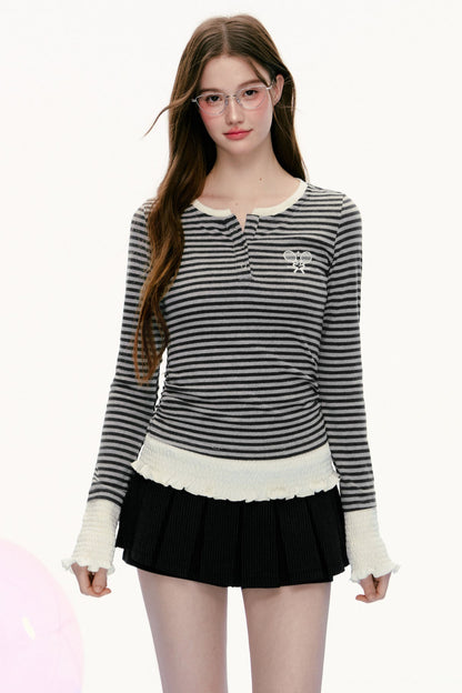 Retro Slim Waist Knit Sweater