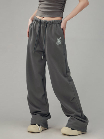 Retro Grey Sweatpants Pants