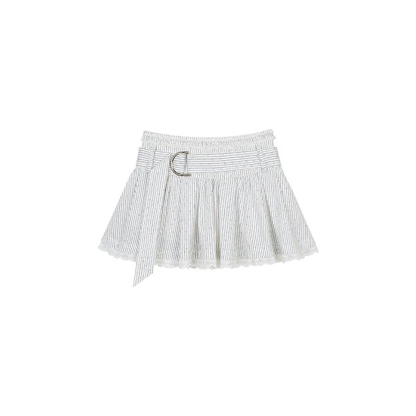 Diamond Striped Lace Panelled Set-Up