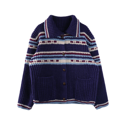 Pixelism Plaid Knit Jacket