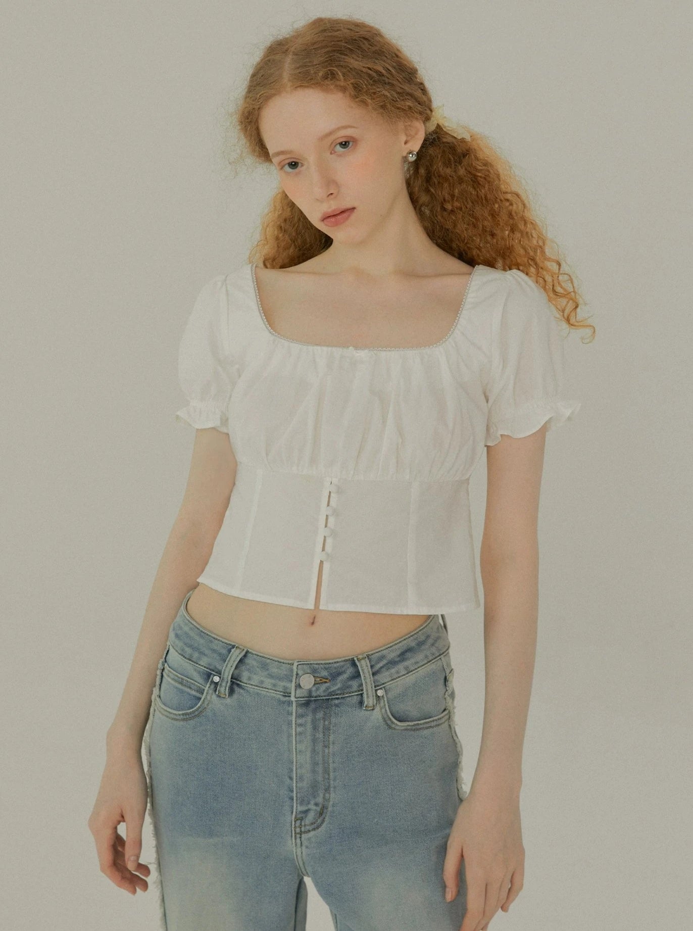 Vintage Court Style Crop Top