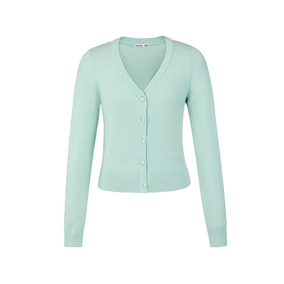 Wool Knit Cropped Sweater Top