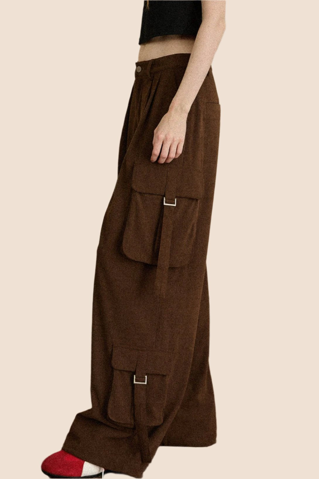 Loose Pleated Mop Pants