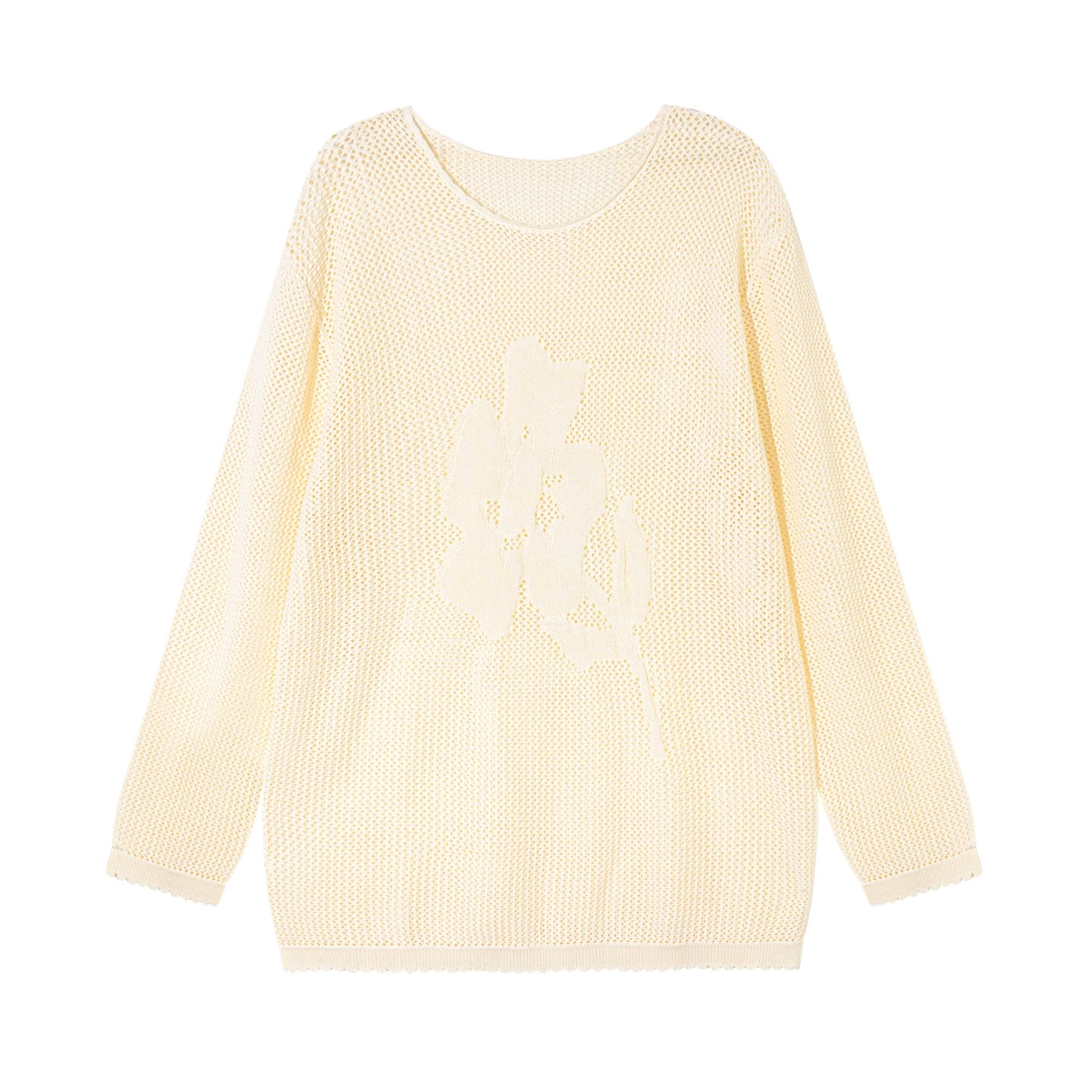 Floral Cutout Long Sleeve Top