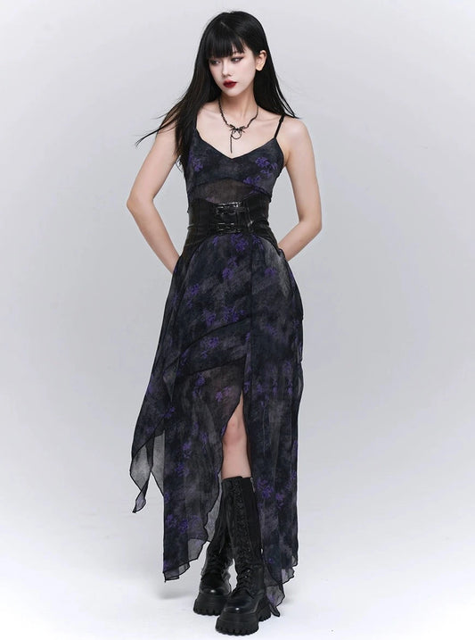 Nischen-Design Kleid mit unregelmäßigem Saum