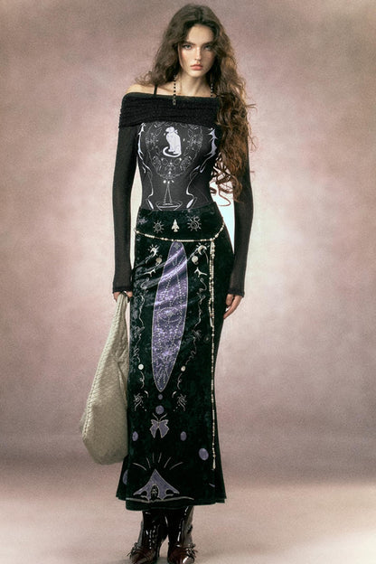 Hand-Painted Star-Wishing Blouse