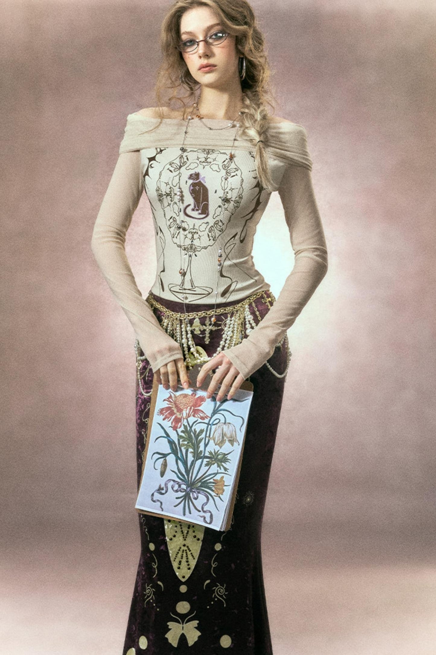 Hand-Painted Star-Wishing Blouse