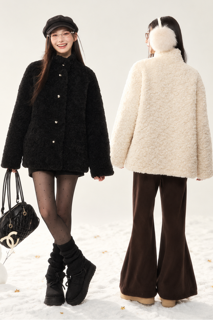 Thick Fur Integrated Jacket and Pants Set-Up