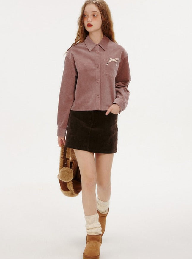 LAPEL CROPPED SHIRT