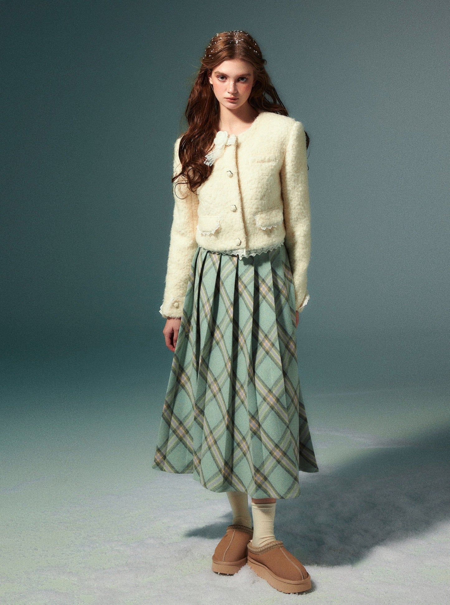 vintage wool maxi skirt