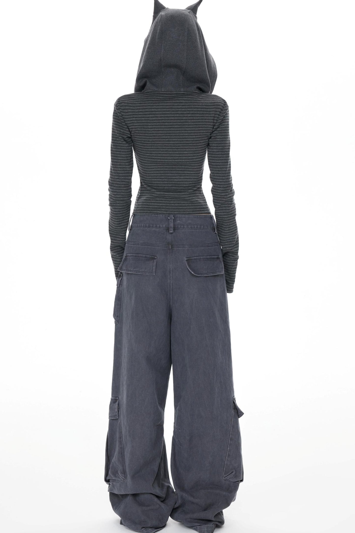 Slim Fit Cropped Hoodie Top